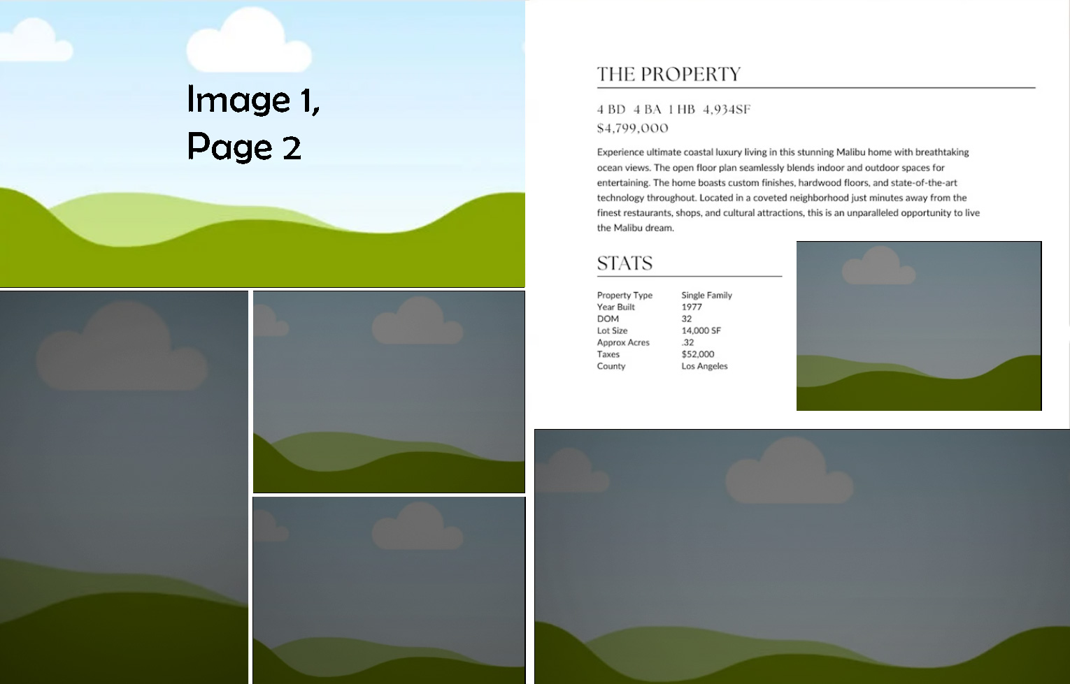 Property brochure layout example 1