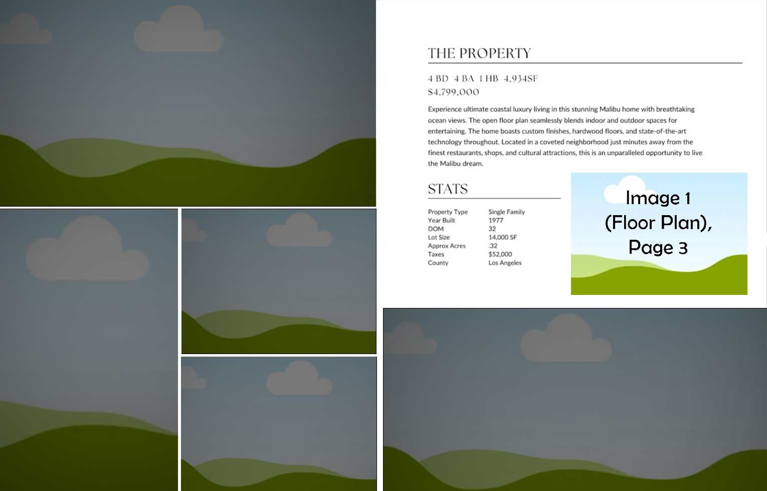 Property brochure layout example 1