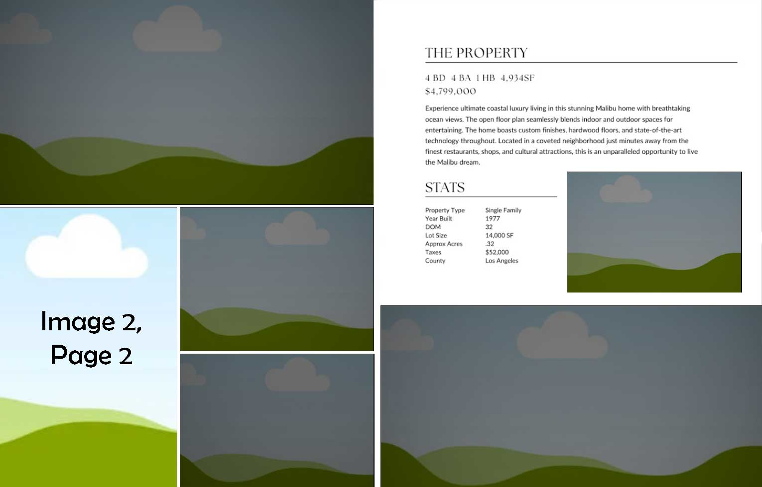 Property brochure layout example 1