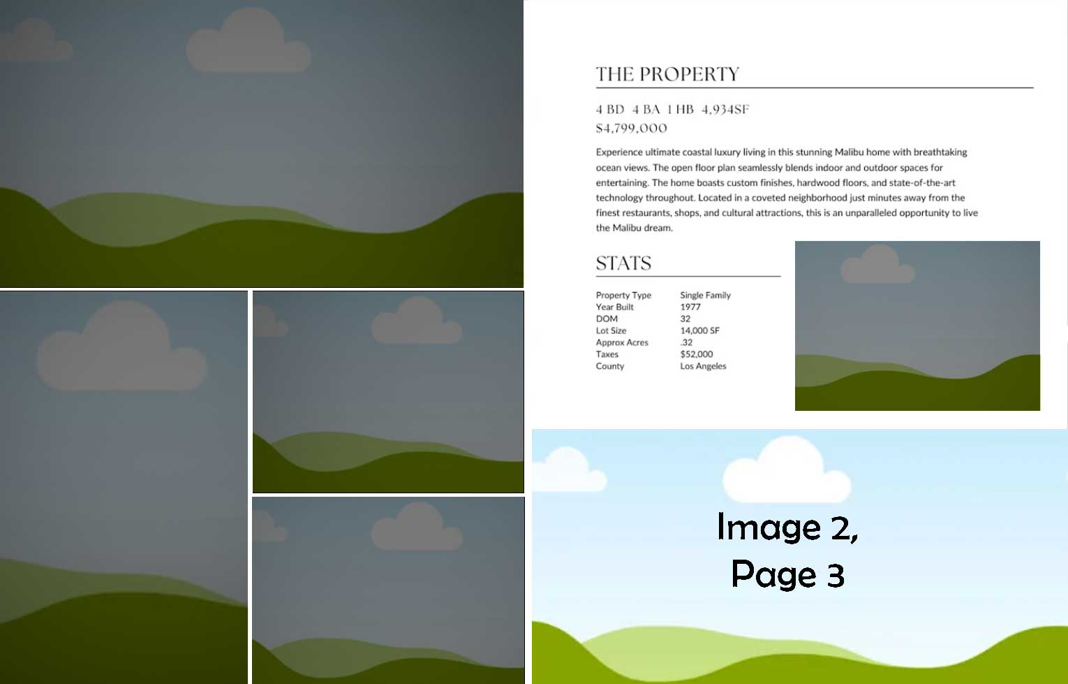 Property brochure layout example 1