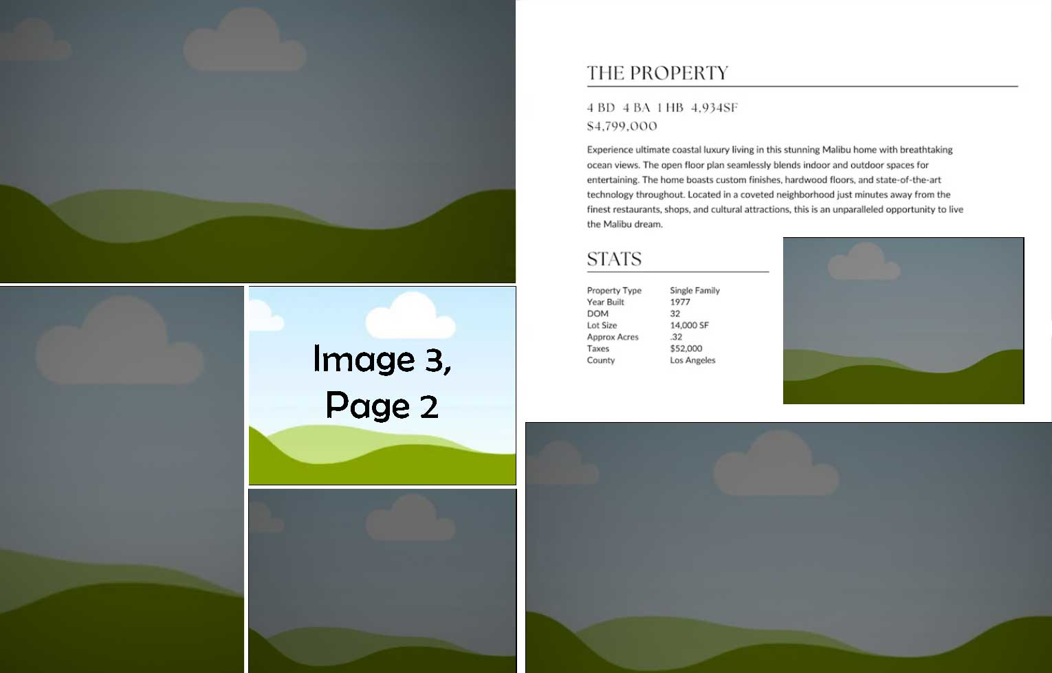 Property brochure layout example 1