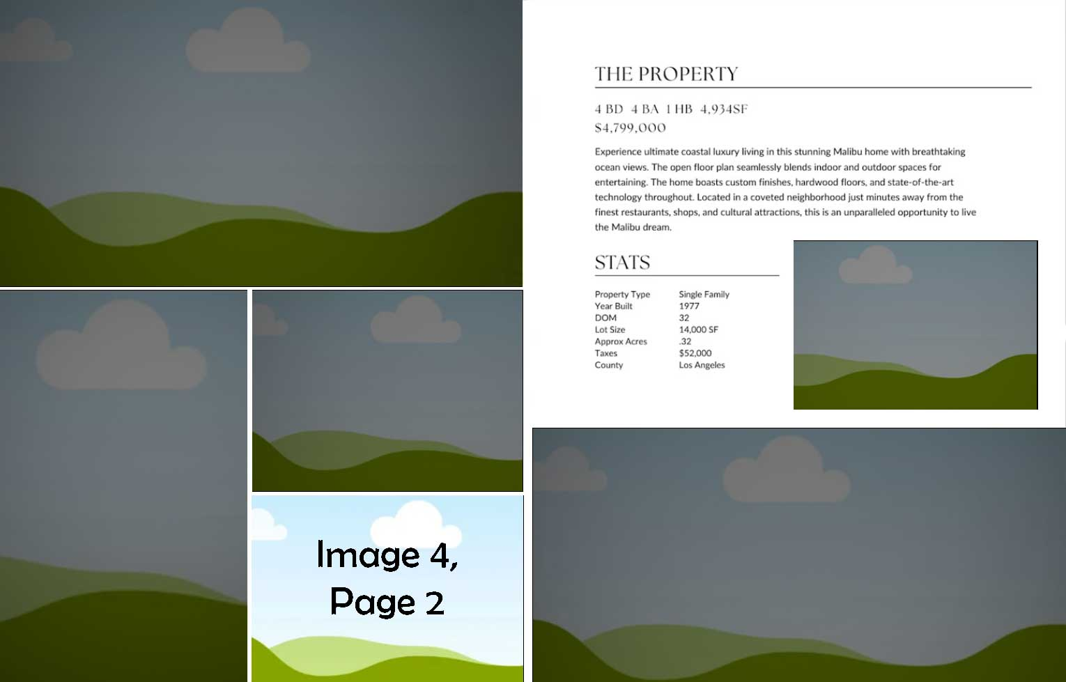 Property brochure layout example 1